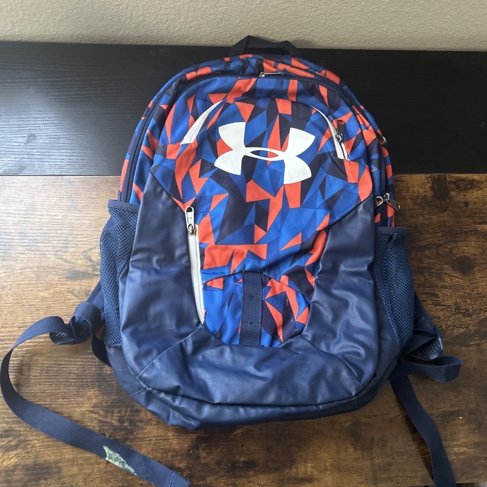 Under Armour Backpack Geo Blue Orange Ipad/Laptop Sleeve‎ See Desc